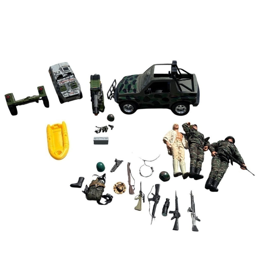 Vintage GI Joe Action Figure Doll Jeep Weapon Lot Bundle Luke Skywalker
